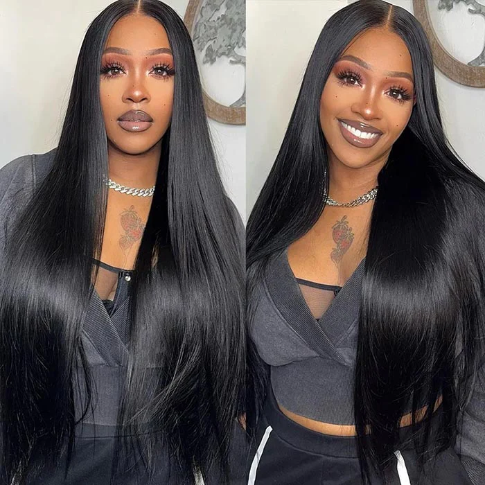 [BOGO] 13x4 HD Lace Front Wig Pre Plucked Natural Hairline Straight Human Hair Wigs for Women Special Offer - Image 4