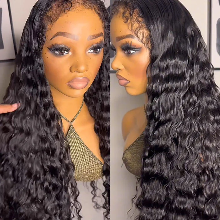 220% Density Loose Deep Wave 4B 4C Kinky Edges Wig Natural Hairline 8x5/13x6/360 Lace Frontal Glueless Wig - Image 3