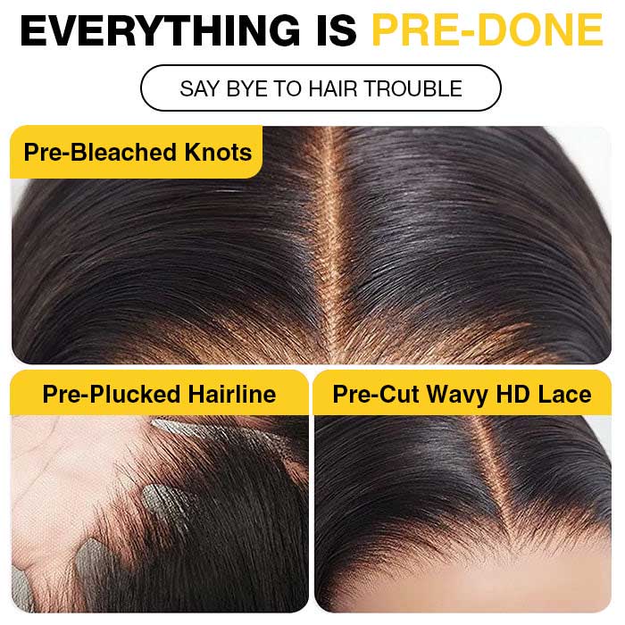 2Wigs $189 | Balayage Highlight Straight Glueless Wig + 8x5 Pre Cut Lace Deep Wave Wig Special Offer - Image 8