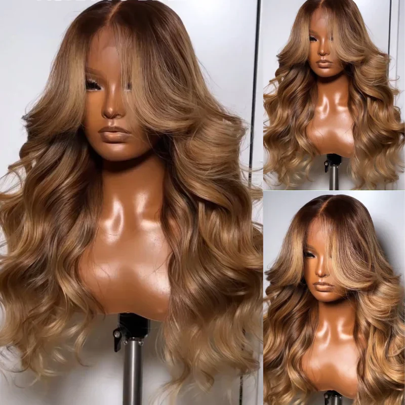 Curtain Bangs Glueless HD Lace Wig Chic Retro Body Wave Human Hair Wigs with Adjustable Strap - Image 11