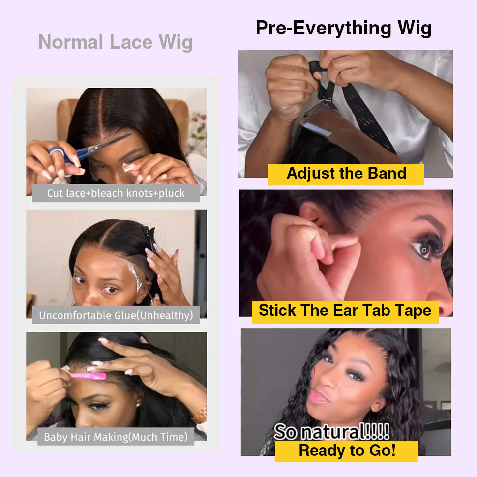 3D Body Wave Pre All Wig Real Ear To Ear Pre-Cut Lace Pre-Plucked Pre-Bleached Glueless Wig - Image 7