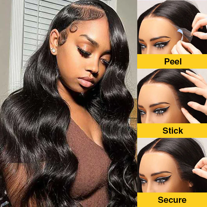 3D Body Wave Pre All Wig Real Ear To Ear Pre-Cut Lace Pre-Plucked Pre-Bleached Glueless Wig - Image 9