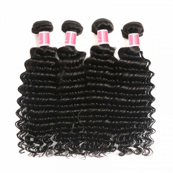 4 Bundles Deep Wave Human Hair Deal Malaysian Unprocessed Virgin Human Hair Bundles - Image 4