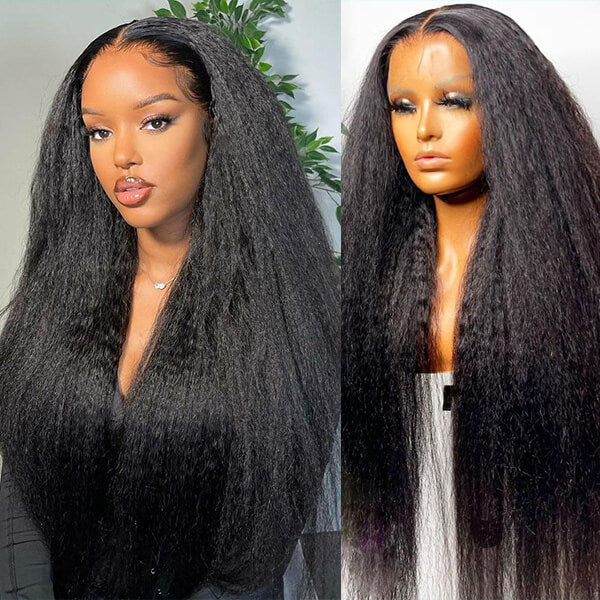 Exclusive Flash | 8x5 Pre Cut HD Lace Wig Bleached Knots Kinky Straight Glueless Wig Special Offer - Image 4