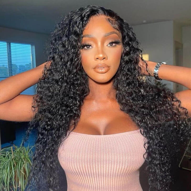 Subella Hair Curly HD Transparent Lace Front Wig Pre Plucked Natural Hair Liner 100% Human Virgin Hair Wigs - Image 3