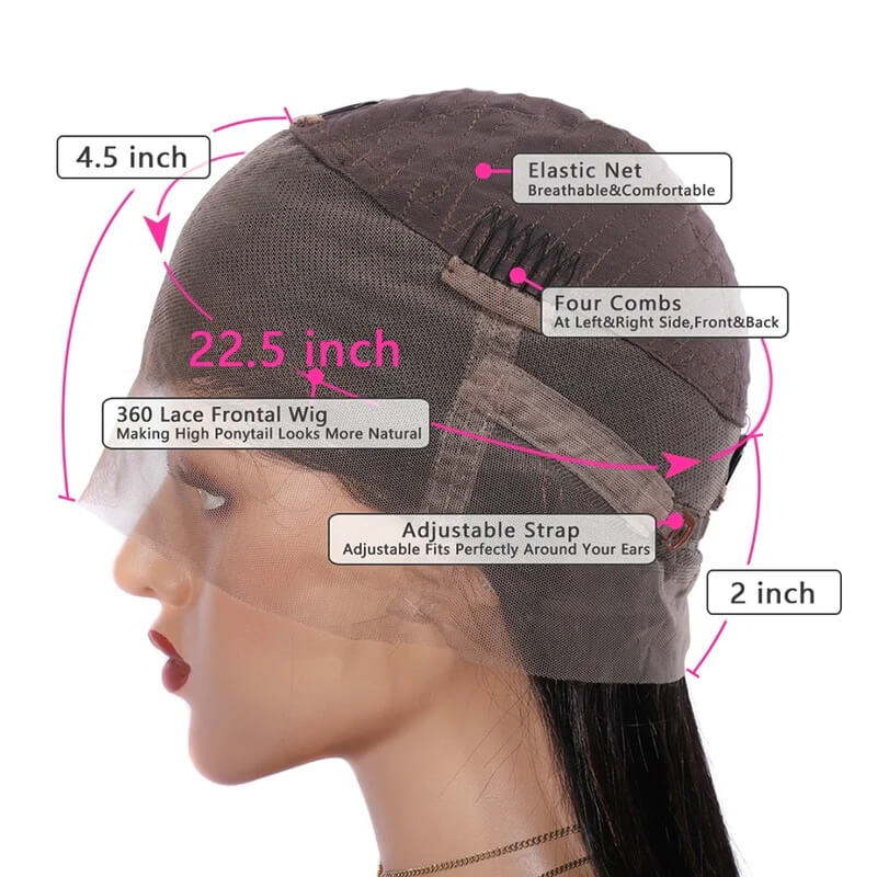 Deep Wave 360 Lace Front Wigs HD Transparent Lace Wig Wet And Wavy Human Hair - Image 5