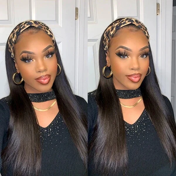 Straight Headband Wig Natural Color Human Virgin Hair Wig Headband Half Wig| Beginner Friendly - Image 7