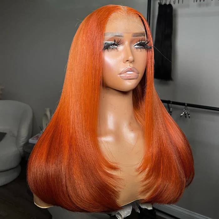 Clearance Sale | Glueless Layered Cut Chocolate Brown Straight Wig 8x5 Pre Cut HD Lace Wig Special Offer - Image 5