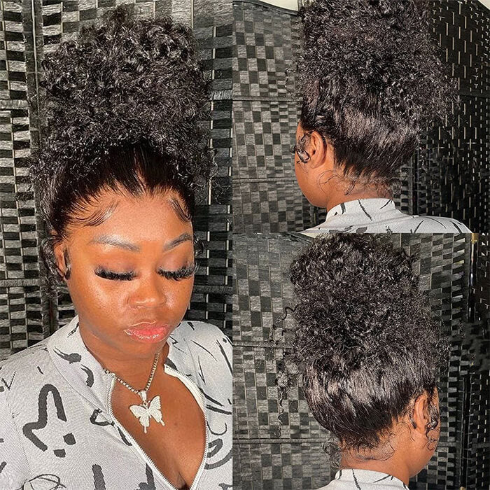[BOGO] Invisi-String Snug Fit 360 HD Lace Frontal Glueless Wig Curly Human Hair Wig for Women Special Offer - Image 3