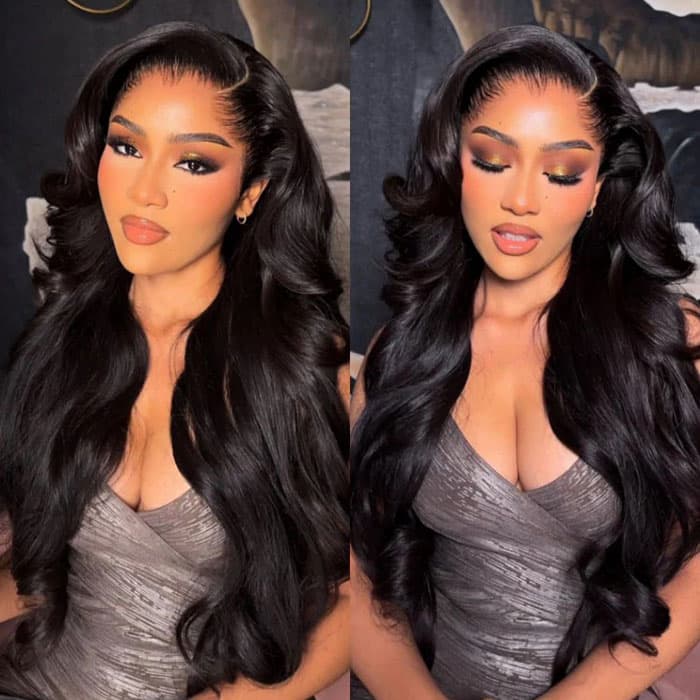 Lagos Hairline Body Wave Glueless Human Hair Wigs Widows Peak 13x4/13x6 HD Lace Front Wig - Image 4