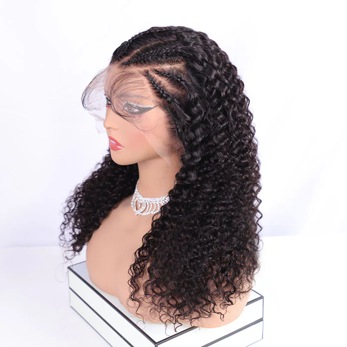 Pre Braiding Hairstyle Curly 180% Density 13x4 Lace Front Wig Braide Human Hair Wigs - Image 6
