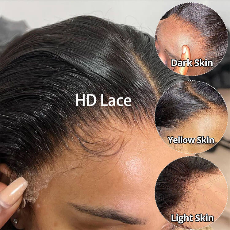 Body Wave HD Invisible 13x4 Lace Front Human Hair Wigs Pre Plucked Brazilian Virgin Hair - Image 4
